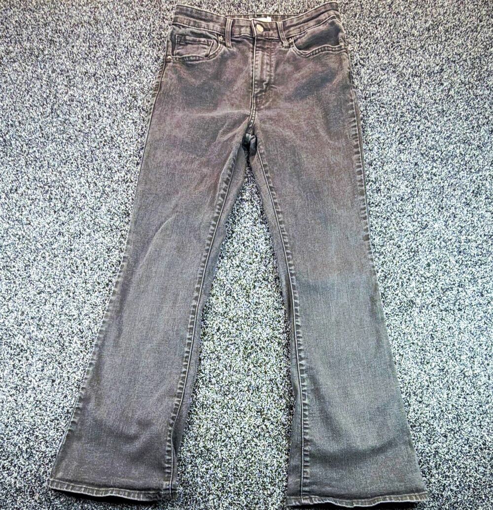 Levi's Women’s Dark Wash Gray High Rise Bootcut Stretch 5-Pocket Denim Jeans